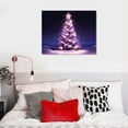 thumbnail image 3 of Shiartex Glowing Christmas Tree 20x16in Canvas Wall Art Picture for Living Room Bedroom Art Modern 20x16in, 3 of 3