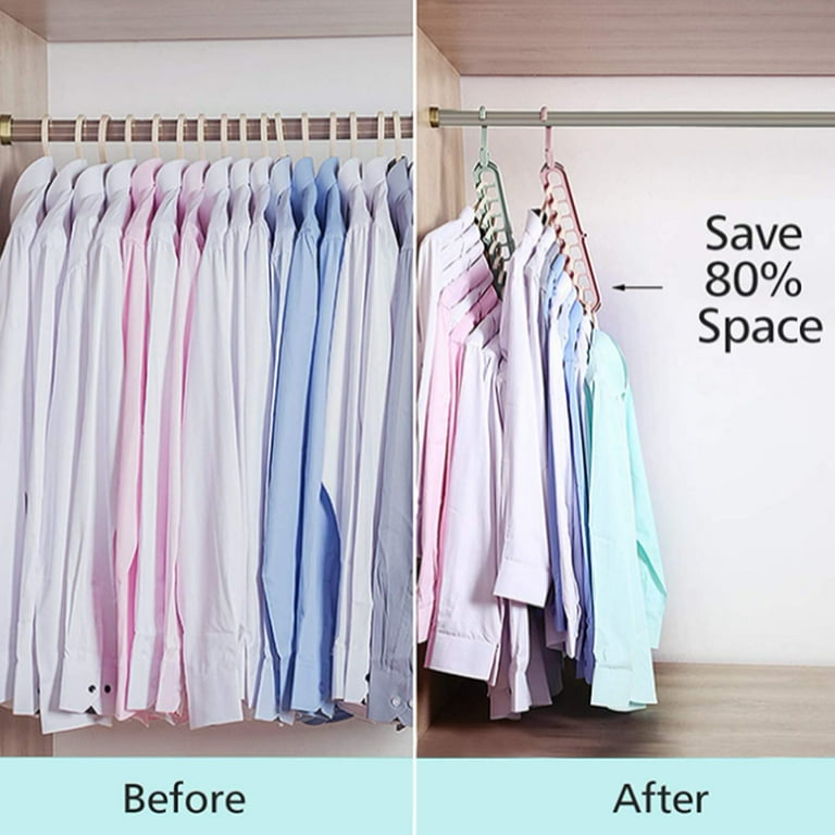 Closet Organizers and Storage - 10 Pack Space Saving Hangers Magic