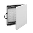 thumbnail image 4 of Mainstays White 4-Foot Adjustable Height Folding Plastic Table, Easy Fold, Indoor-Outdoor, Built-in Carry Handle, 4 of 14