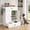 White, variant on Advwin Pet Feeding Station Furniture with 2 Elevated Dog Bowls, Dog Food Storage Cabinet with Drawer, Adjustable Shelves & Hooks, Black