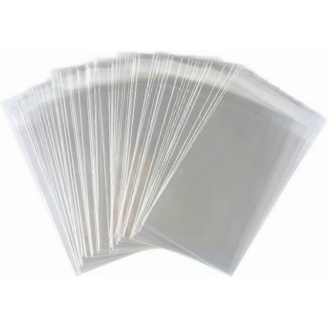 Self Adhesive Bag 100 PCS 4 x 6 Inch Clear Resealable Cellophane Bags Party Favor Bags Self Sealing Treat Bags for Cookie Bakery Soap (4x6 inch)
