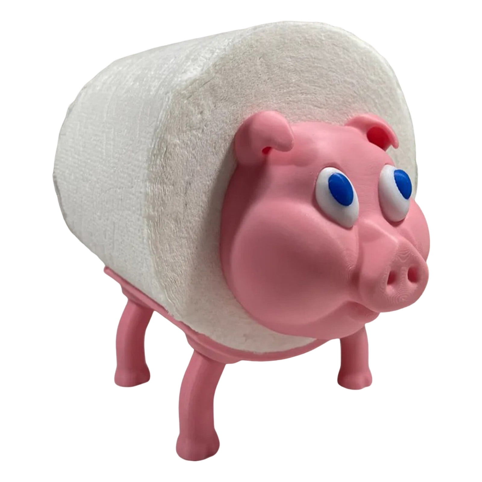 Joernso Animal Toilet Paper Holder Freestanding Cartoon Sheep Toilet Roll Holder 3D Printed Pig Cat Loo Roll Holder for Bathroom Decor Tissue Roll Storage