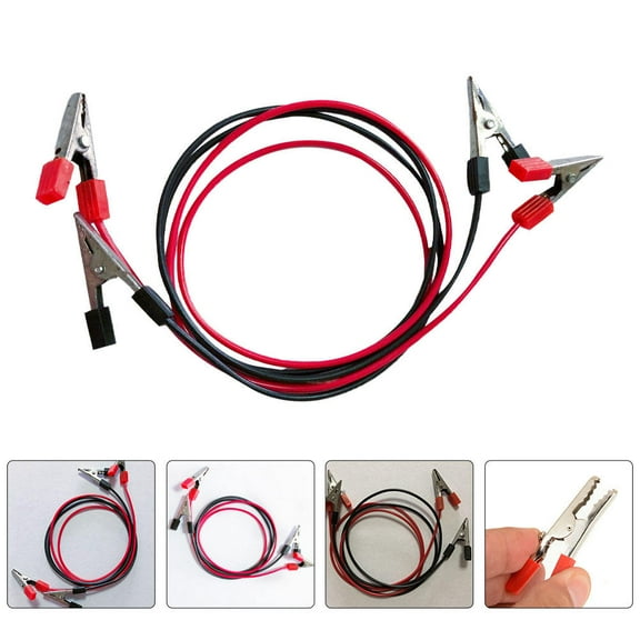 NICEXMAS 2pcs Alligator Clips Test Leads Dual Ended Cable for Physics Teaching