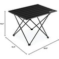thumbnail image 3 of Whitsunday Camping Table Folding, Outdoor Ultralight Portable Camp Side Table,Small Aluminum Folding Table for Picnic Beach BBQ Cooking Black, 3 of 7