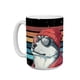 thumbnail image 1 of Taza de cerámica 445 ml con diseño ilustrado de perro moderno, 1 of 7
