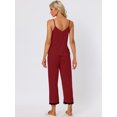 thumbnail image 3 of DARING DIVA Women's Soft Modal Sleeveless Pajama Sets XS Burgundy, 3 of 6