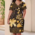 thumbnail image 3 of Womens Casual Dresses Leopard Print Short Sleeve Dress Summer Dresses for Women 2025, 3 of 5