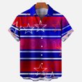 thumbnail image 1 of DPTALR Hommes Casual Col Rabattable Impression Manches Courtes Ont des Poches Cardigan Bouton Chemise Tops Blouse, 1 of 6