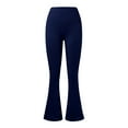thumbnail image 6 of UJNDER Women's Scrunch Flare Leggings V Back Lifting Wide Leg High Waist for Gym Workout Yoga Pants Blue XL, 6 of 7