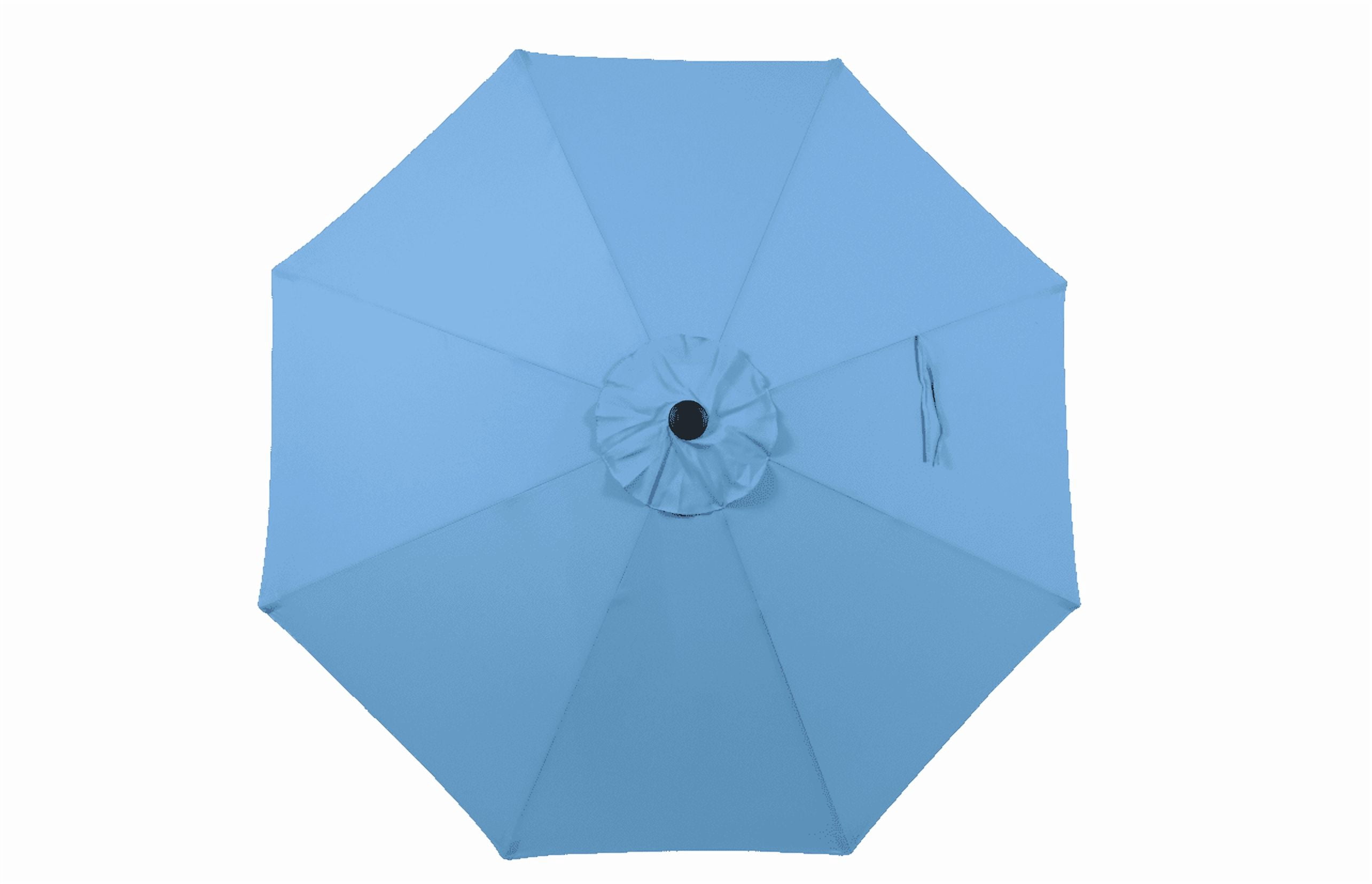 Mainstays Outdoor 9' Blue Round Market Patio Umbrella, Crank Lift, 3-Angle Tilt