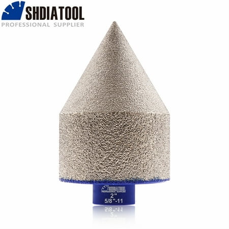 

SHDIATOOL Diamond Chamfer Bits 2Inch Bevelling Milling Bits for Enlarge Porcelain Tile Marble Ceramic Granite 50mm 5/8-11