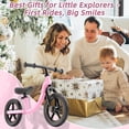 thumbnail image 6 of Korimefa Toddler Balance Bike for 2-5 Years Old 12 Inch Lightweight No Pedal Kids Bicycle Toys with EVA Silent Wheels, Adjustable Seat, Anti-Slip Handlebar, Outdoor Riding Toy for Boys Girls, Pink, 6 of 16