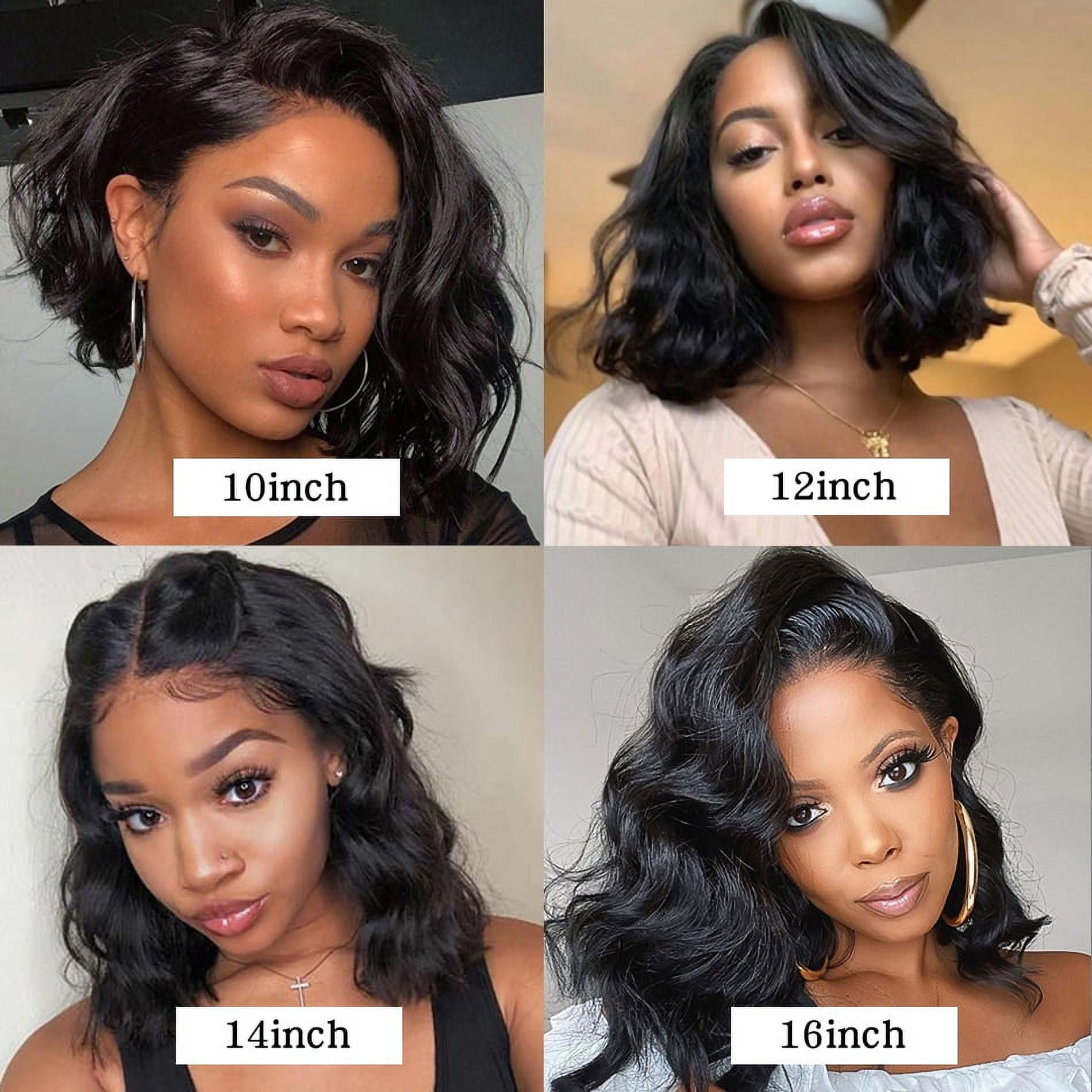 Bob Wig Body Wave Lace Front Human Hair Wigs for Women Pre Plucked Brazilian Hair 13x4 Lace Frontal Wig Hair Replacement 14inch