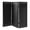 Black, variant on Wood 3 Panel Room Divider Screen, Freestanding Folding Paulownia Wooden Short Screen, 35.4" W X 31.9" H Shutter Style Decorative Divider for Living Room Office Bedroom Study Dressing Room
