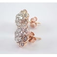 thumbnail image 2 of Sparkle Jewels Women's Flower Cluster Stud Earrings in 14K Rose Gold Plated White Cubic Zirconia, 2 of 4