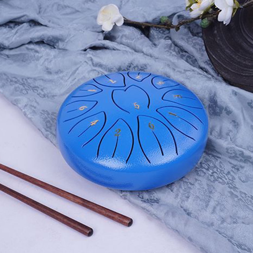Portable Small Healing Drum Portable Handpans Drum Percussions Instrument 11 Tone Small Steel Tongue Drum Musical Toy