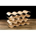 thumbnail image 4 of Asian Home 14 Bottle 4-Tier Wave Desktop Wine Rack Freestanding Countertop Bottle Holder for Wine Storage, Wood, Modern and Minimalist, 4 of 5