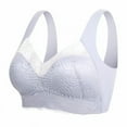 thumbnail image 2 of Hemlock Large Size Wireless Sports Bras, Large Size Wireless Sports Vest Bra, Thin Lace Design, Lifting Support, Gray Thin Lace Vest Bras, Gray M, Size M-7XL, 2 of 9