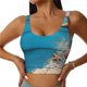 thumbnail image 1 of Fotbe Shells and Starfish Sujetador Deportivo Largo sin Aros para Mujer con Almohadillas y Soporte Medio, Transpirable y Absorbente, Camiseta Tipo Chaleco o Tank Top-Medium, 1 of 8