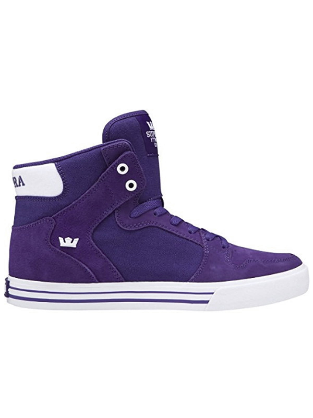 mythologie papier jukbeen Supra Vaider Men's Suede Hi Top Fashion Sneakers Athletic Shoes Purple  White 08044-501 - Walmart.com