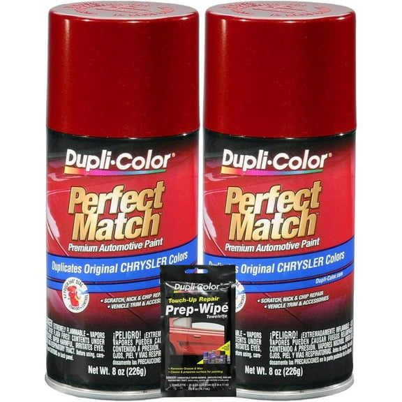 Inferno  Metallic Perfect Automotive Paint for Vehicles - 8 oz, Bundles with Prep Wipe (3 Items)