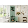 thumbnail image 3 of Yesfashion Triangle Tall Corner Cabinet Drawers And Adjustable Shelves Tall Hutch Corner Bar Cabinet With Door For Kitchen, 3 of 8