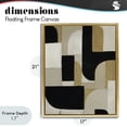 thumbnail image 4 of Stupell Industries Modern Black & Neutral Shapes Gold Floating Frame Canvas Art, 17 x 21, by Kippi Leonard, 4 of 8