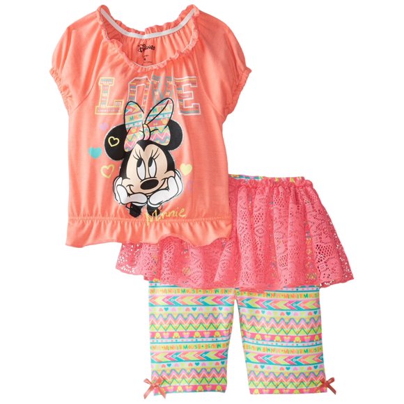 Disney Girls' Minnie Skegging Fultter Sleeve Top