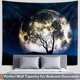 thumbnail image 3 of Not Fade Machine Washable Moon Tapestry, Wall Hanging 3D Printing Starry Sky Psychedelic Tapestry for Bedroom Living Room, Queen(51.2x59.1 Inches)(130, 3 of 4