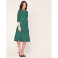 thumbnail image 3 of Moomaya Round Neck Tiered Solid Georgette Dress - Women's Boho Tiered Dress, 3 of 9