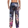 thumbnail image 3 of Uemuo Astronaut In Cosmic Garden Pattern Men's Wide Leg Palazzo Lounge Pants with Pockets Light Weight Loose Comfy Casual Pajama Pants-Small, 3 of 9