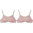 thumbnail image 2 of Fruit of the Loom Women's Breathable Cami Bra with Convertible Straps 2-Pack, Light Pink, 38DD, 2 of 7