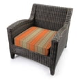 thumbnail image 3 of Jordan Manufacturing Sunbrella 21.5" x 22.5" Passage Poppy Multicolor Stripe Rectangular Outdoor Deep Seat Chair Cushion Set with Ties and Welt, 3 of 11