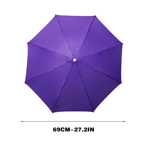 Leodye 1PCS Head-worn Umbrella Hat - Sun & Rain Protection for Fishing, Golf & Gardening -27.2IN