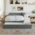 thumbnail image 4 of AFI Cambridge Twin Wood Daybed with Twin Size Trundle, Grey, 4 of 15