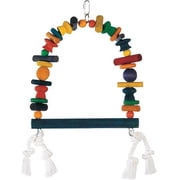Living World Junglewood Wood & Rope Swing Bird Toy - DS