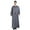 Grey, variant on Baqcunre Women's Muslim Arab Middle Solid Color Stand Collar Robe Mens Clothes Mens Robe Maxi Dress for Women Mens Long Sleeve Shirt,Beige Dresses,Size L