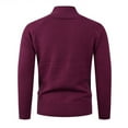 thumbnail image 4 of Mens Cardigan Sweater Button Up Stand Collar Casual Long Sleeve Knitted Solid Sweaters Fall Clothes Tops (L, Hot Pink), 4 of 4