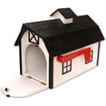 thumbnail image 2 of Amish-Made Deluxe Wooden Mailbox, Dutch Barn Style White with Black Trim, 2 of 4