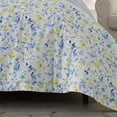 thumbnail image 3 of Laura Ashley  Nora Collection  Comforter Set-Ultra Soft All Season Bedding, Stylish Delicate Design Bedspread with Matching, Euro Shams, and Throw Pillows, Twin, Bright Blue Twin Bright Blue, 3 of 9