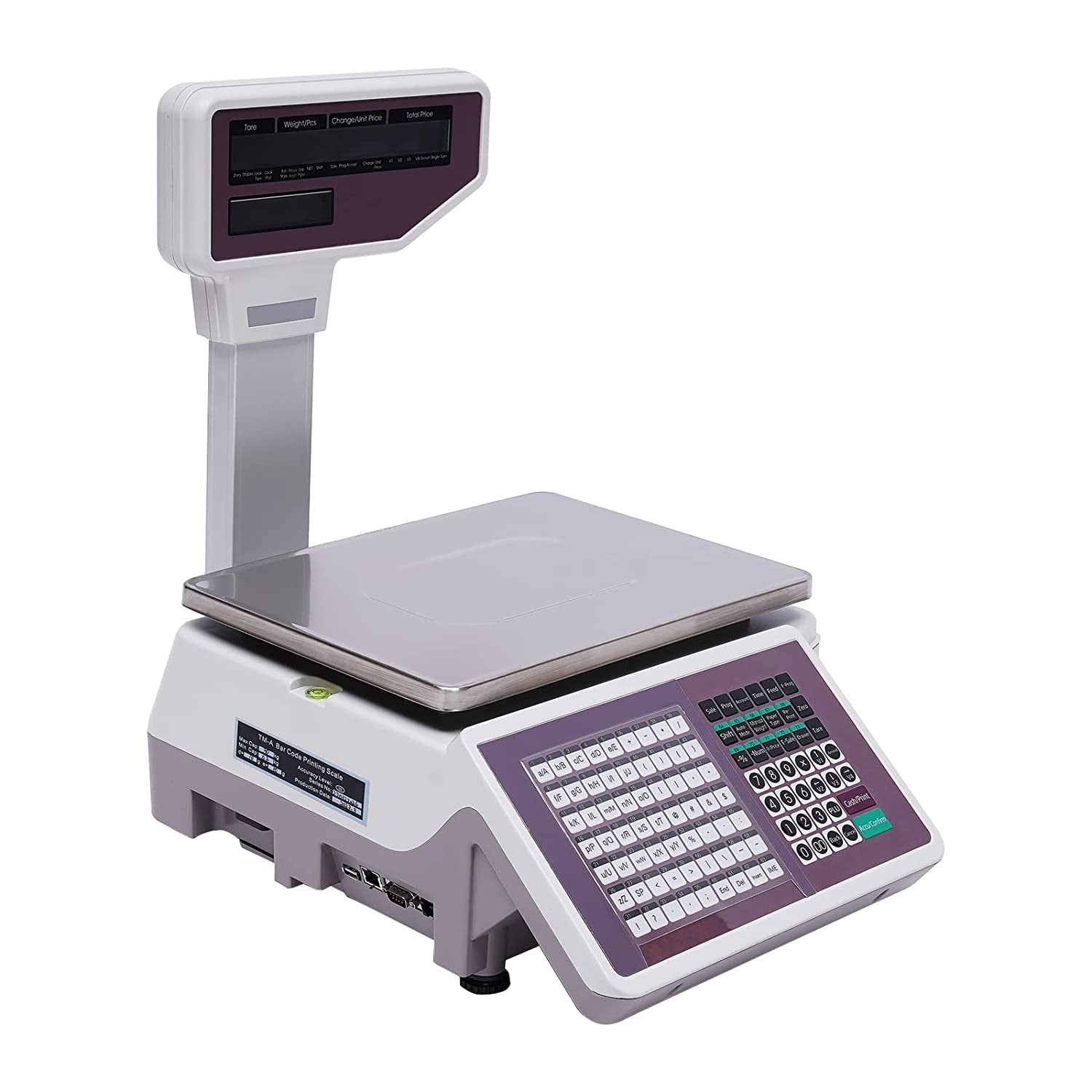 FETCOI Electronic Price Computing Scale, 66lb Multifunctional Electronic Commercial Food Meat Produce Weight Scale with LCD Screen for Weighing, Setting Prices, Making Change