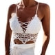 thumbnail image 1 of Top corto tipo bralette de encaje para mujer - Ribete festoneado, tirantes ajustables, poliéster, informal/fiesta - Talla única, 1 of 8
