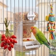 thumbnail image 3 of Bird Feeder Hanging Cage Food Container with Husk Separation and Mess Reducing Design for Small Birds, 3 of 6
