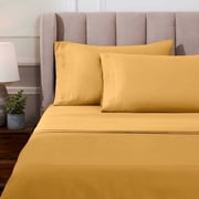 Superior 1000 Thread Count Anathema Egyptian Cotton Solid Sheet Set, Full, Gold