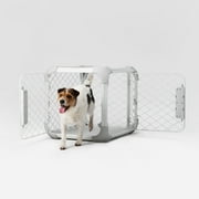 DIGGS Evolv Dog Crate, Safe, Durable Kennel with Removable Ceiling Panel and Modular, Ash, 23.3