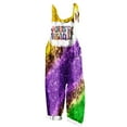 thumbnail image 2 of DDAPJ pyju Mardi Gras Jumpsuit for Women Carnival Themed Mask Print Casual Loose Adjustable Straps Wide Leg Rompers Holiday Parade Party Overalls Multicolor#6 XXL, 2 of 5