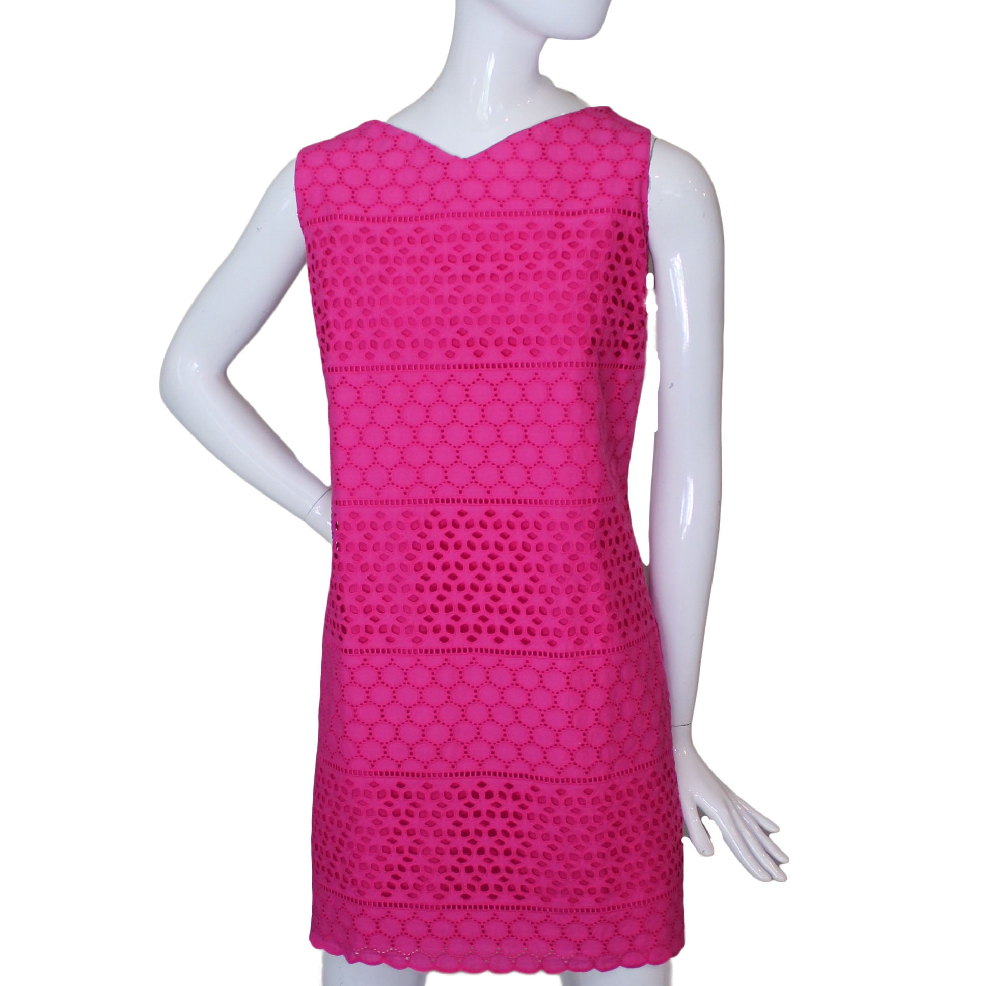Lands End Women 14 Petite Sleeveless Eyelet Shift Dress, Rich Magenta -  Walmart.com