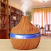 Home Humidifier Aromatherapy Essential Diffuser 300Ml Wood-Grain Ultra Quiet Cool Humidifier With Colorful Led Light Changing, Yellow Wood-Grain