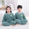thumbnail image 4 of Conjunto de pijamas de franela para niños, ropa cálida de invierno para el hogar, ropa de lana de Coral gruesa, traje de Navidad para niños y niñas de 0 a 12 años, 4 of 4