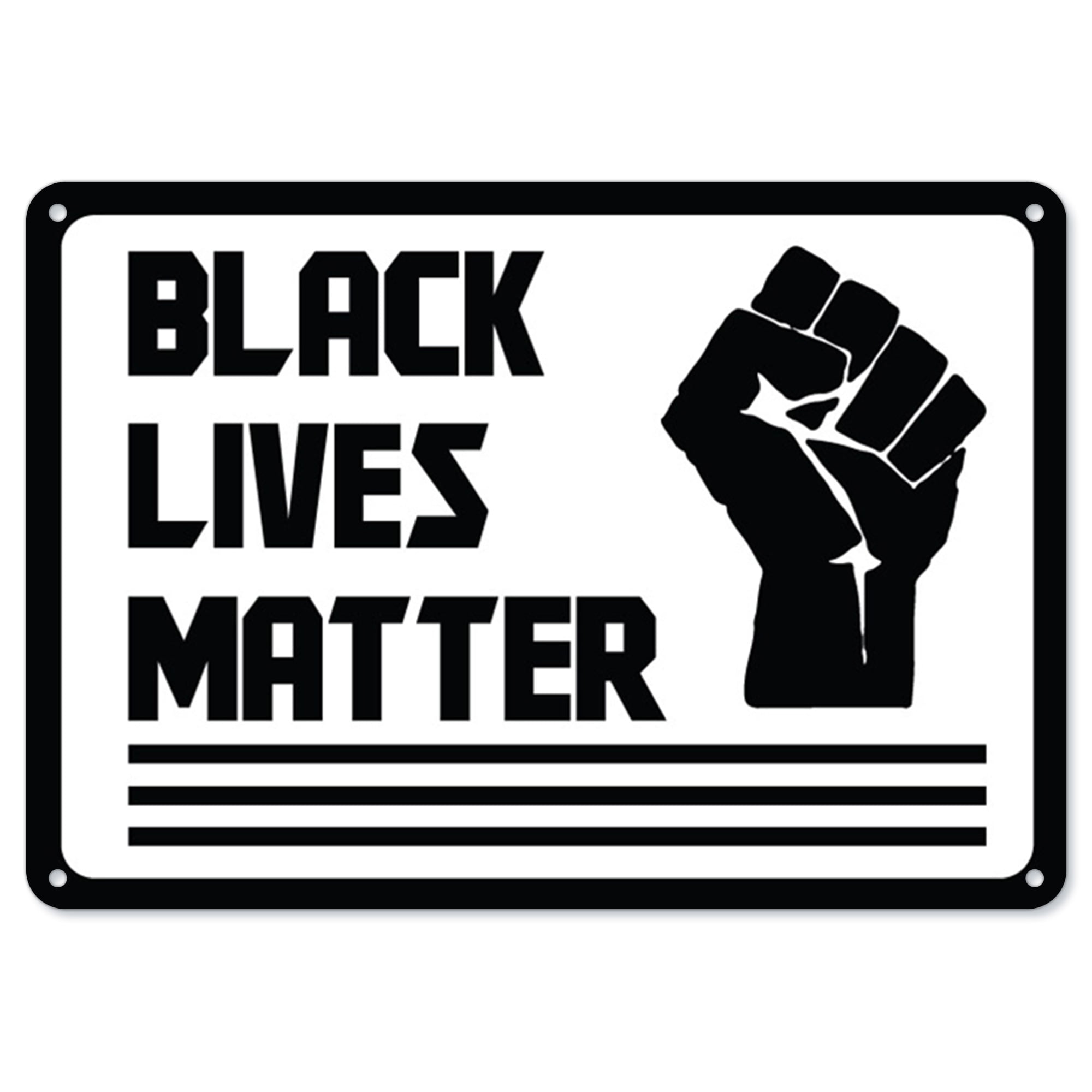 Black Lives Matter Black White 6"x12" Aluminum License Plate USA Made 